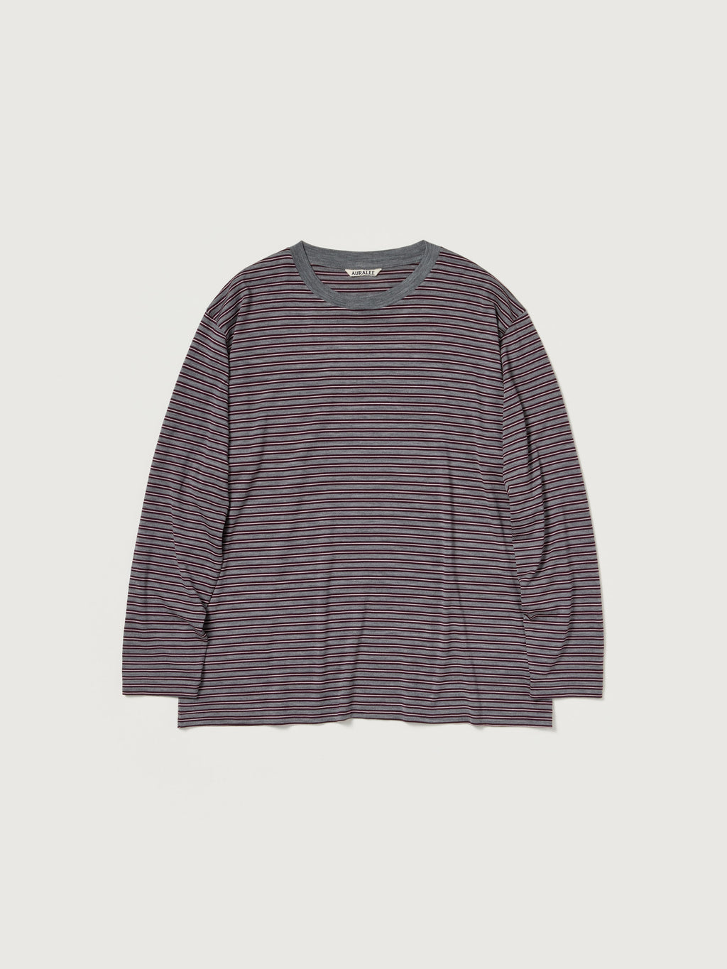 AURALEE 26AW SOFT SMOOTH WOOL STRIPE JERSEY L/S TEE