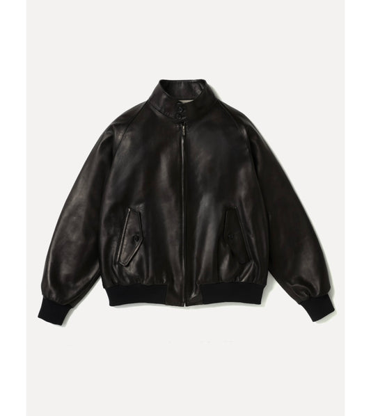 A.PRESSE 26SS Leather Harrington Jacket