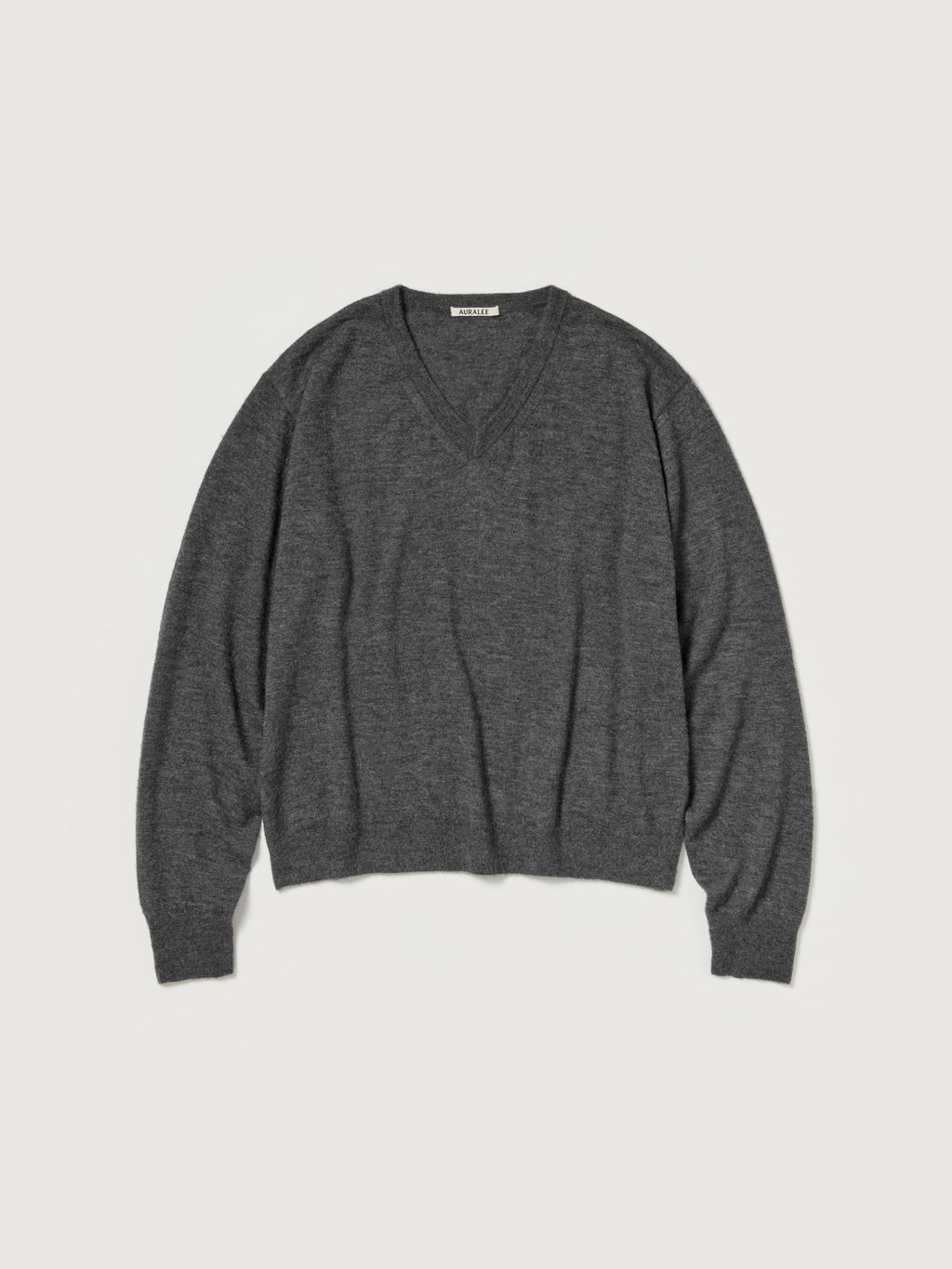 AURALEE 26AW HIGH GAUGE SOFT CASHMERE KNIT V-NECK P/O