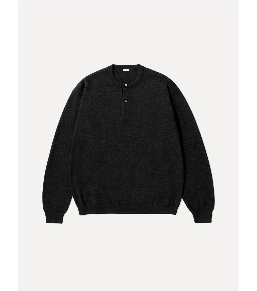 A.PRESSE 26AW Wool Knit Henley Neck Sweater