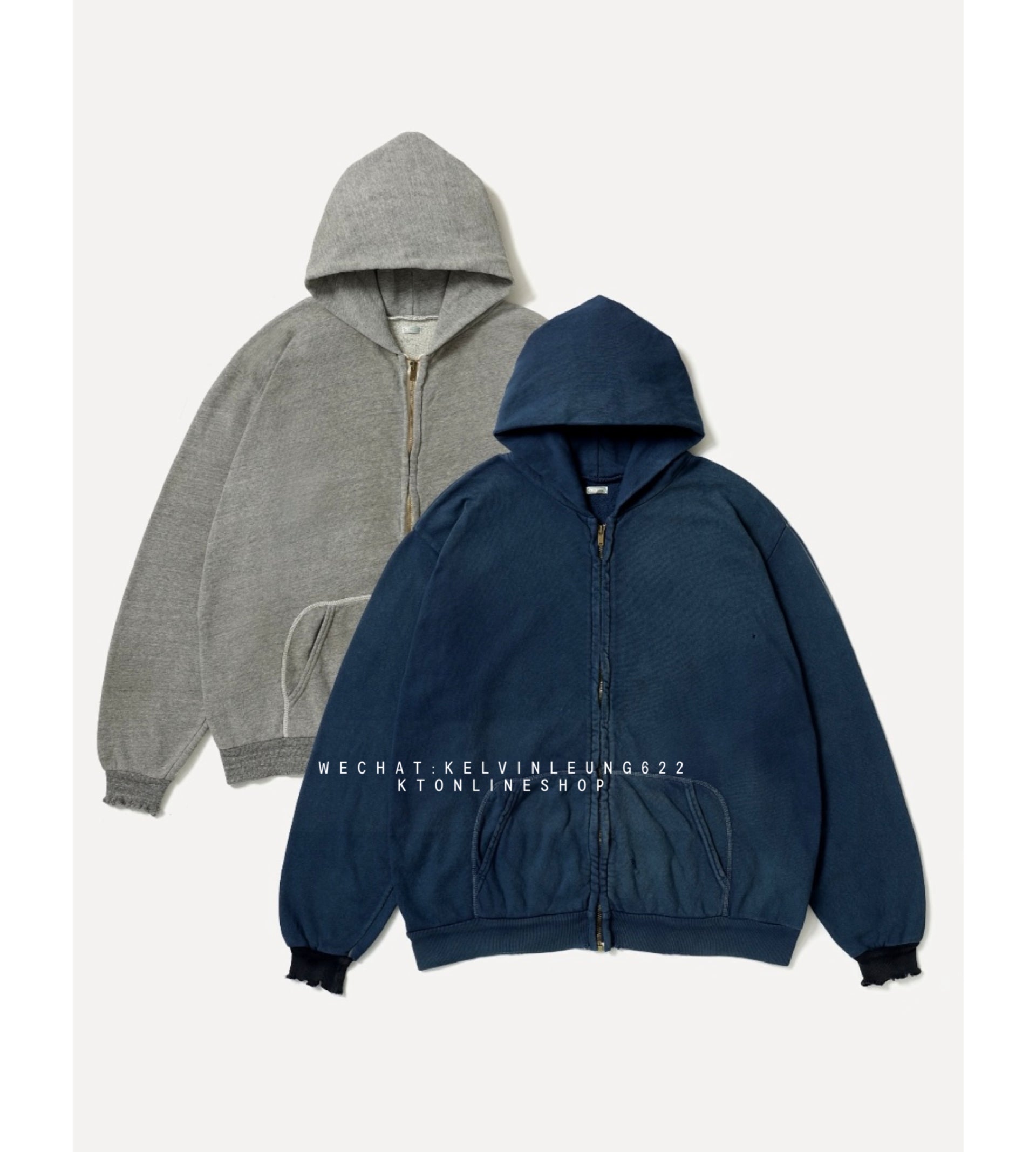 A.PRESSE 26SS Vintage Light Weight Zip Sweat Hoodie
