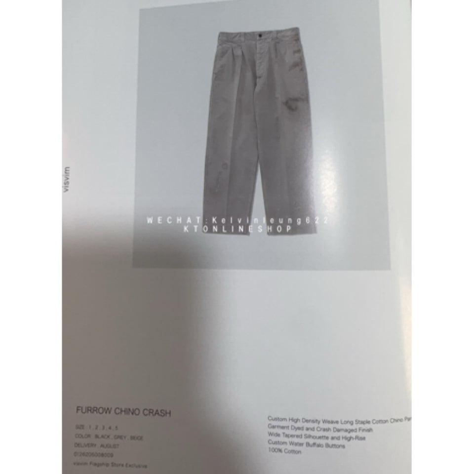 VISVIM 26FW FURROW CHINO CRASH