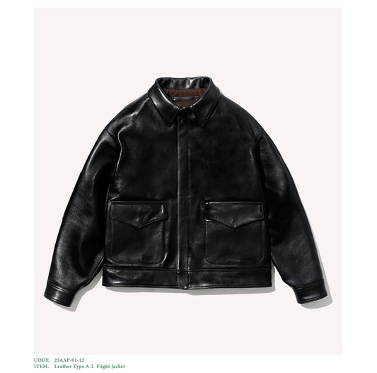 A.PRESSE Leather Type A-2 Flight Jacket