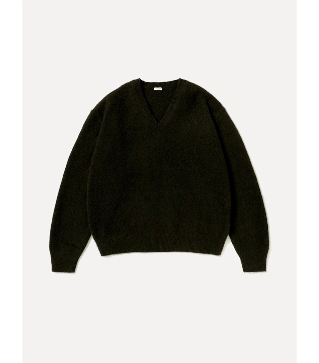 A.PRESSE 26AW Brushed Cashmere Middle Gauge V Neck Sweater