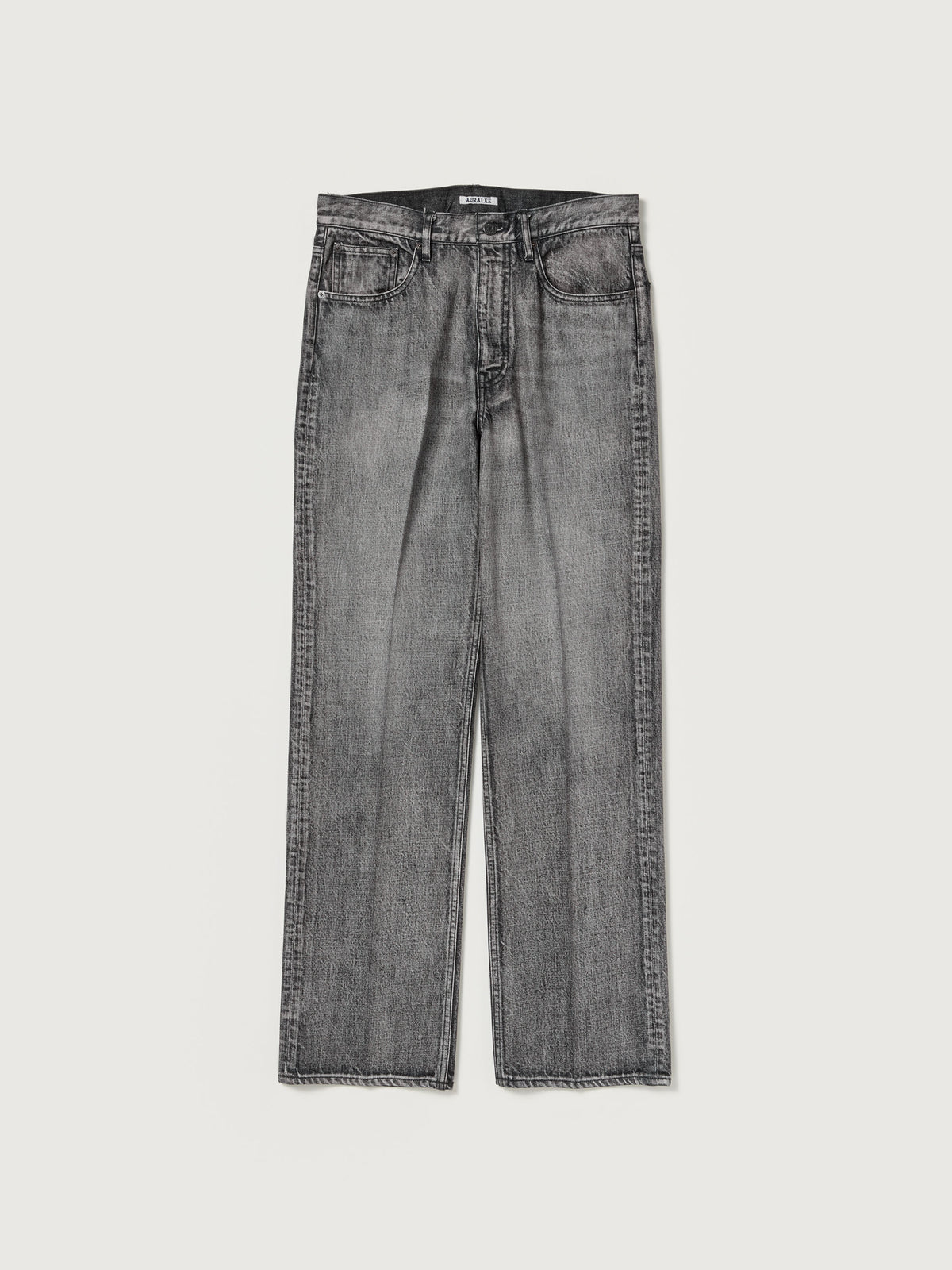Auralee 26AW FADED HEAVY DENIM CENTER-PLEATED PANTS