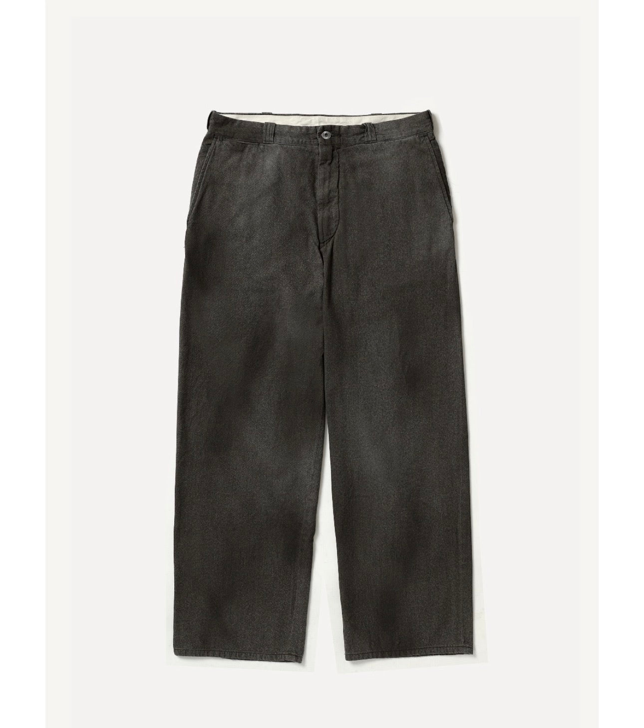 A.PRESSE 26SS Vintage Black Chambray Work Pants