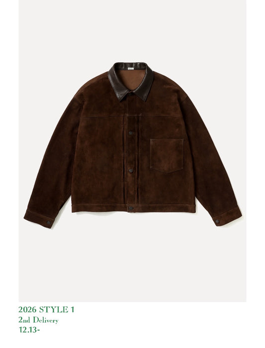 A.PRESSE 26SS Vintage Suede Leather 1st Type Jacket