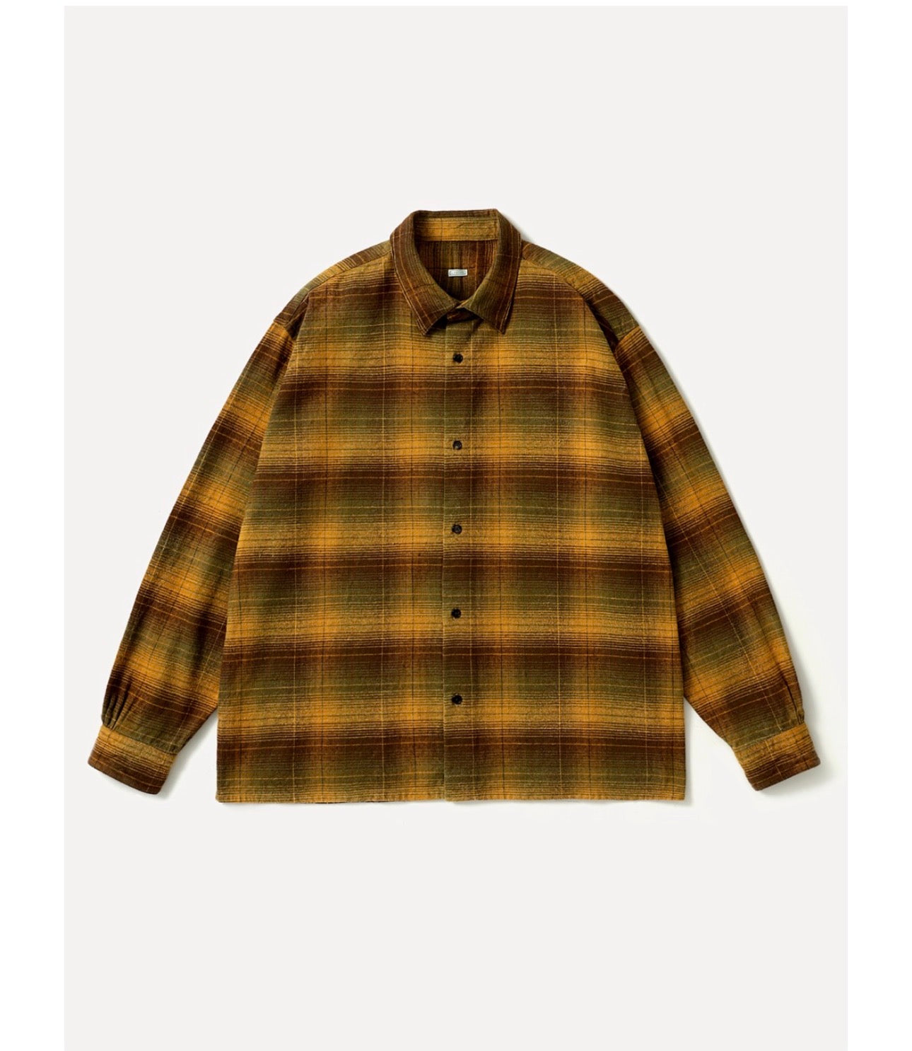 A.PRESSE 26AW Vintage Cotton Silk Nep Twill Check Shirt