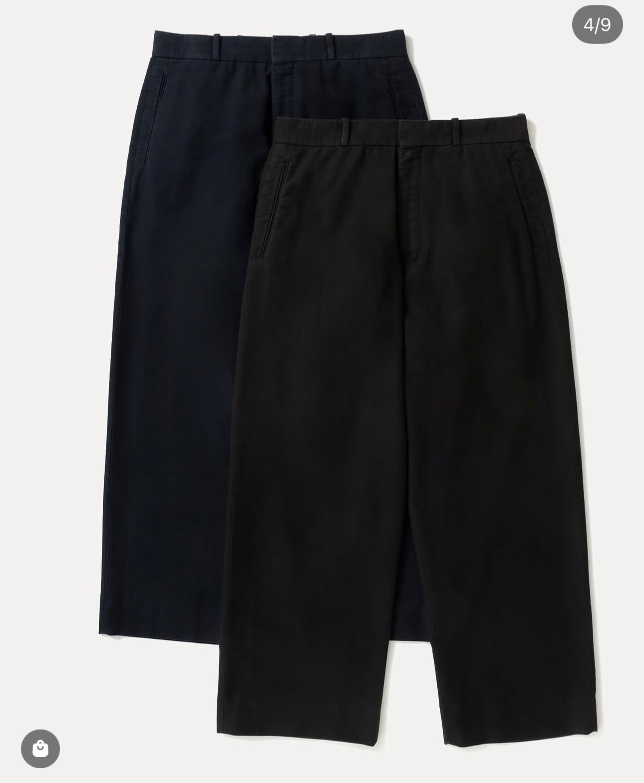 A.PRESSE 26SS VINTAGE COTTON SILK MOLESKIN WIDE TAPERED TROUSERS
