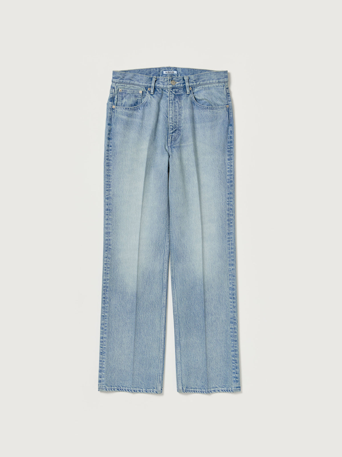 Auralee 26AW FADED HEAVY DENIM CENTER-PLEATED PANTS