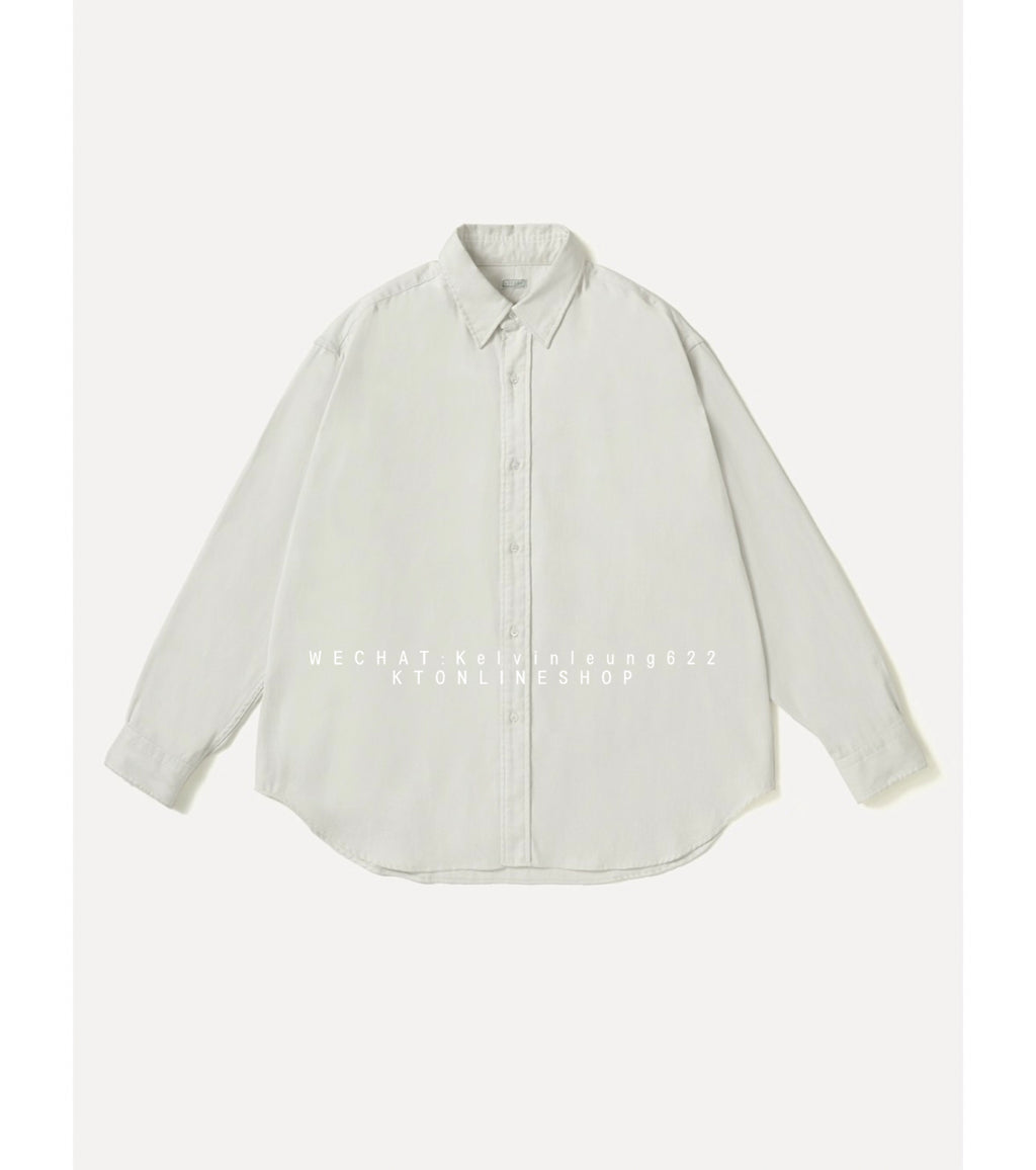 A.PRESSE 26AW Double Weave Twill Regular Collar Shirt