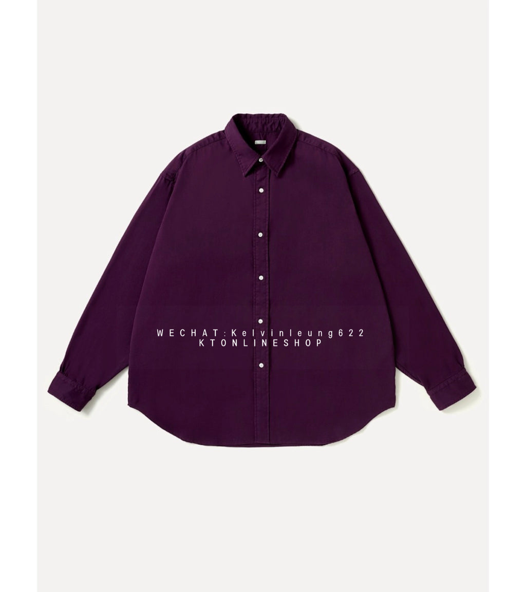 A.PRESSE 26AW Double Weave Twill Regular Collar Shirt