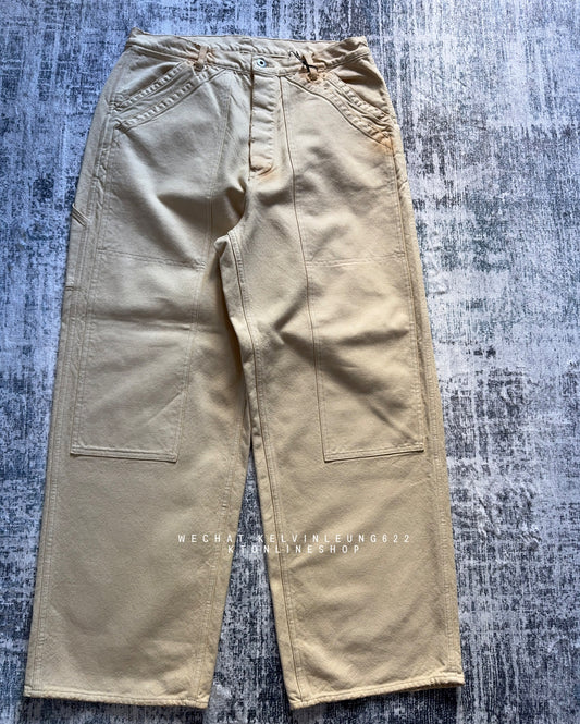 A.PRESSE Vintage Silk Hemp Double Knee Pants