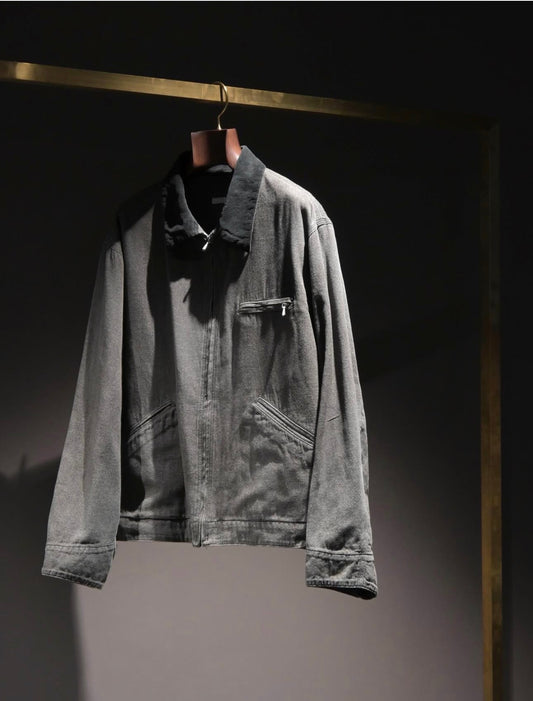 A.PRESSE for BIOTOP Black Chambray Detroit Jacket
