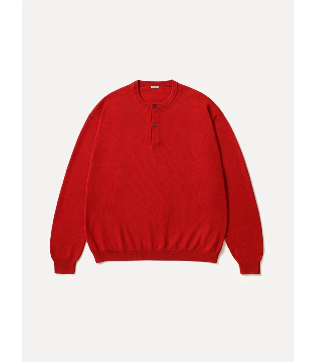 A.PRESSE 26AW Wool Knit Henley Neck Sweater