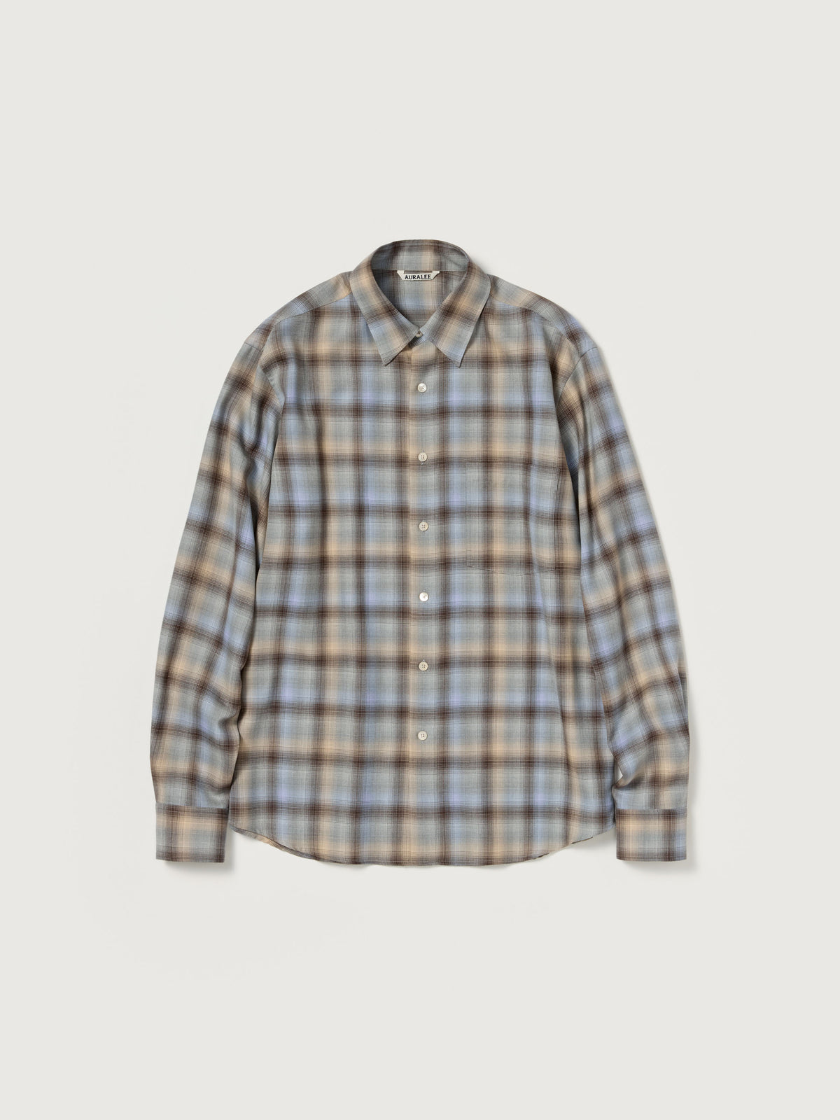 Auralee 26AW SUPER LIGHT WOOL CHECK SHIRT