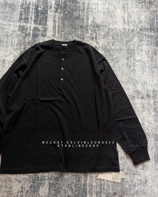 A.PRESSE Cashmere Blend L/S Henley Neck Shirt