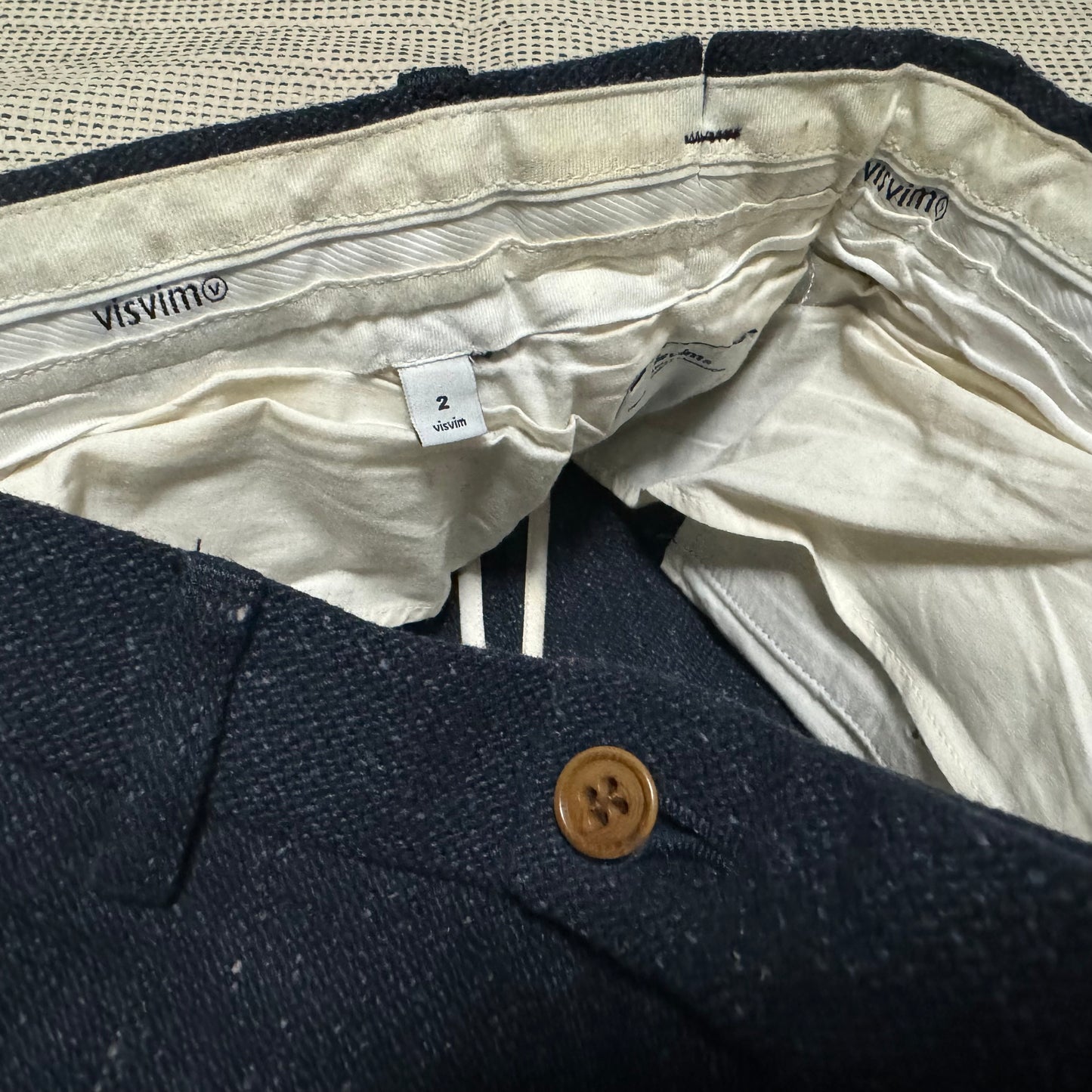VISVIM HIGH-WATER SLACKS (MELANGE WOOL)