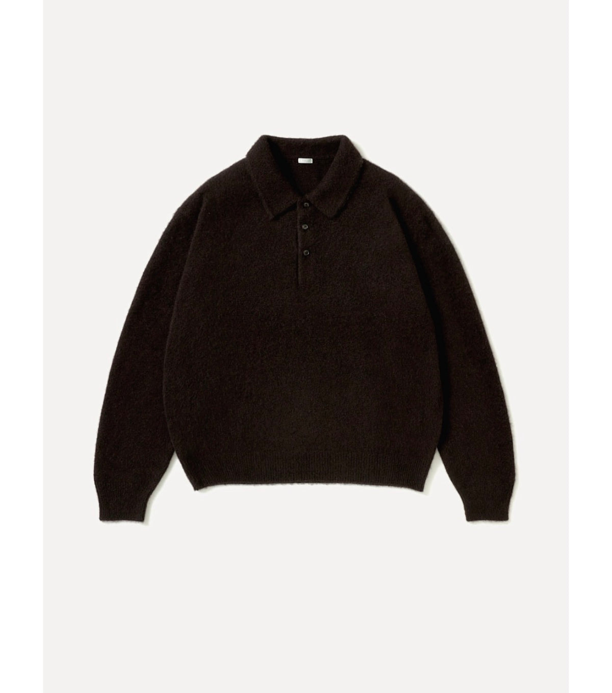A.PRESSE 26AW Brushed Cashmere Middle Gauge Polo Collar Sweater