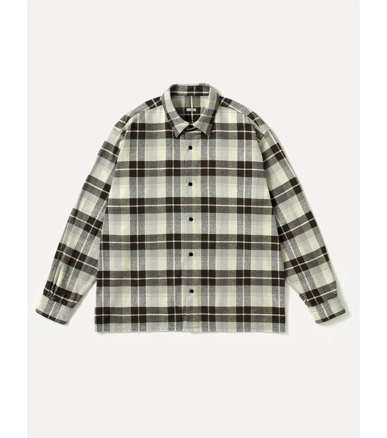 A.PRESSE 26AW Vintage Cotton Silk Nep Twill Check Shirt