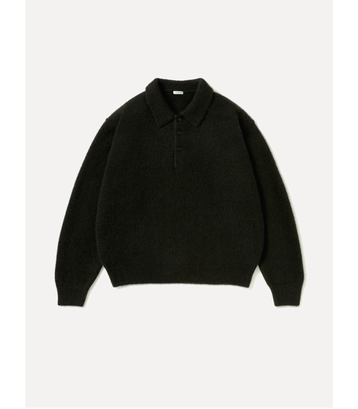 A.PRESSE 26AW Brushed Cashmere Middle Gauge Polo Collar Sweater