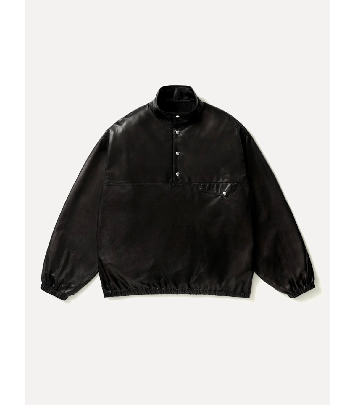 A.PRESSE 26AW Leather Pullover Snap Shirt