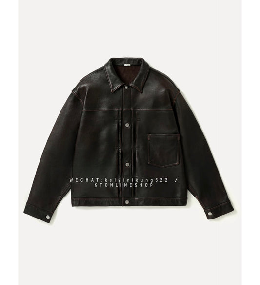 A.PRESSE 26AW Vintage Leather 1st Type Jacket