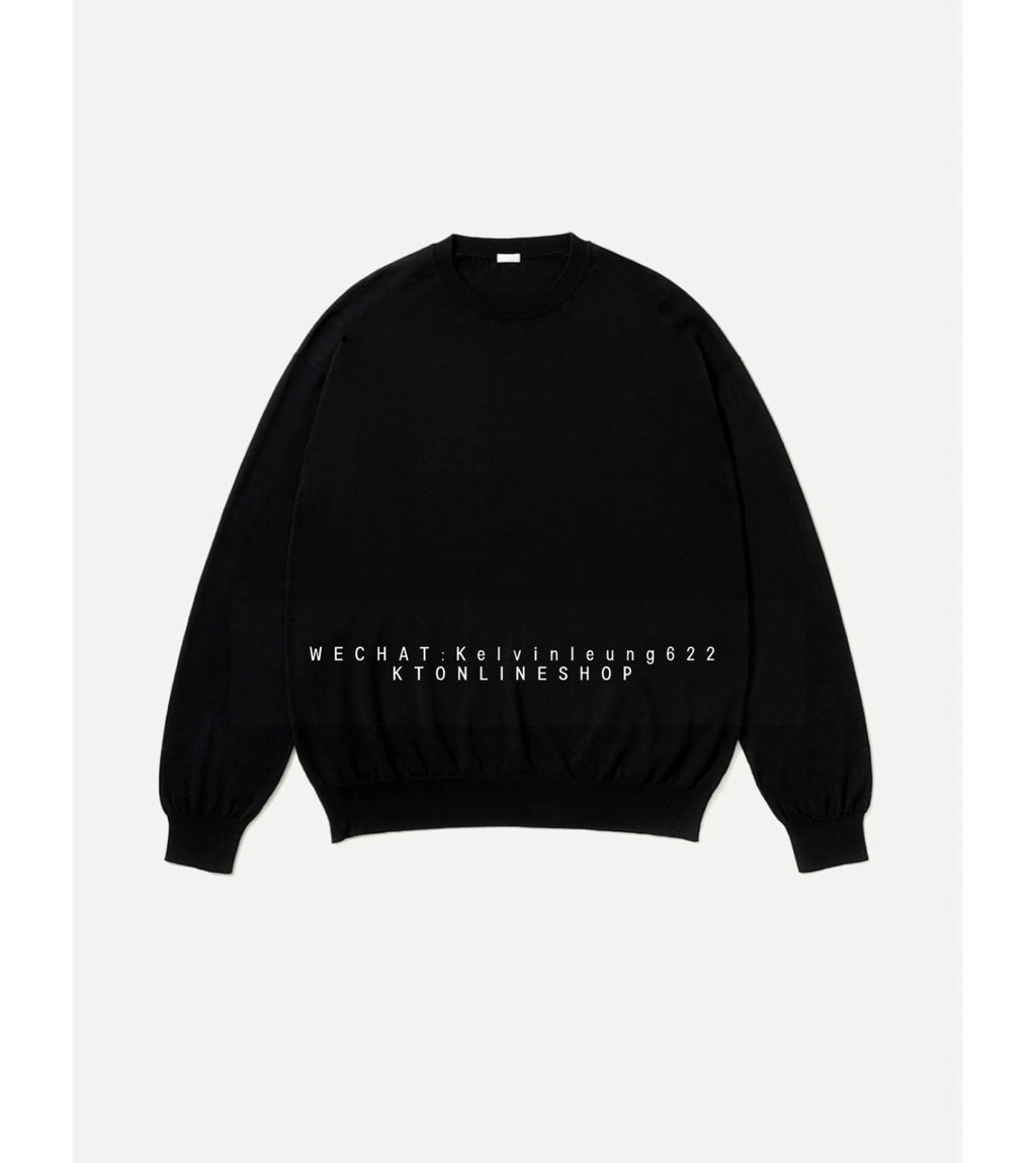 A.PRESSE 26AW Wool Cotton High Gauge Crew Neck Sweater