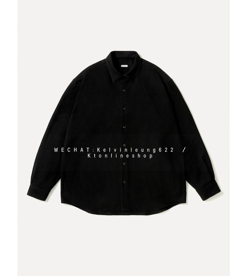 A.PRESSE 26AW Wool Regular Collar Shirt