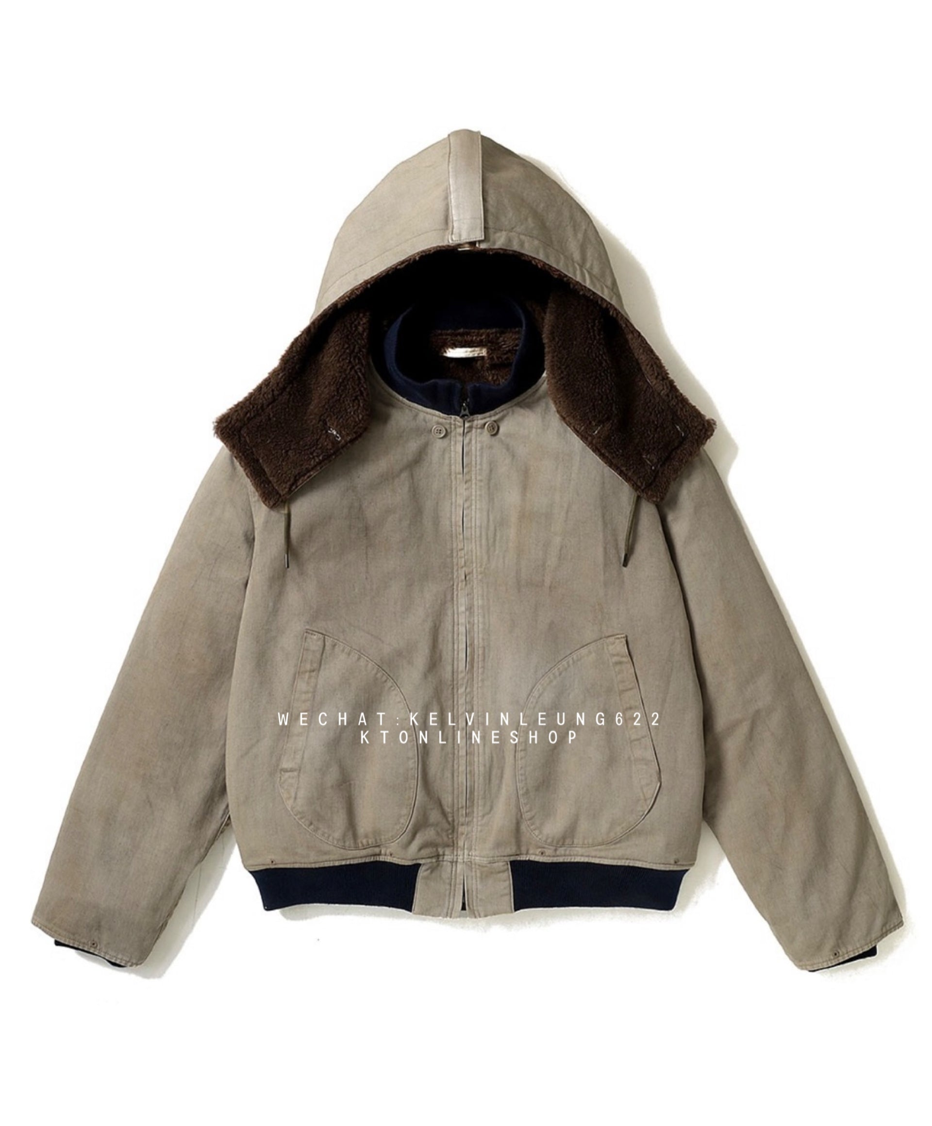 A.PRESSE 26SS Vintage WW2 US Navy Deck Hooded Jacket