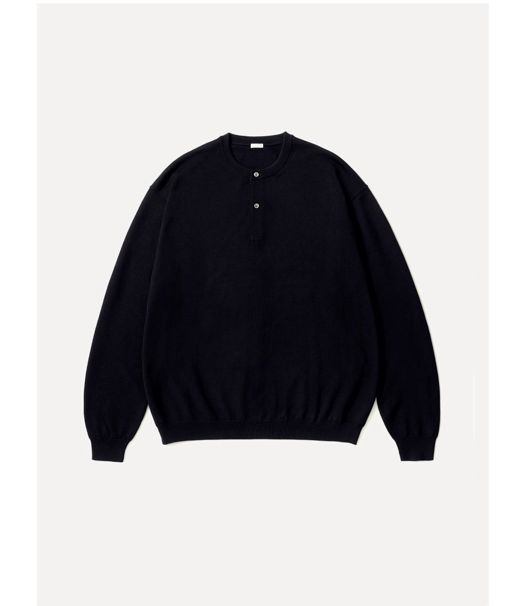A.PRESSE 26AW Wool Knit Henley Neck Sweater