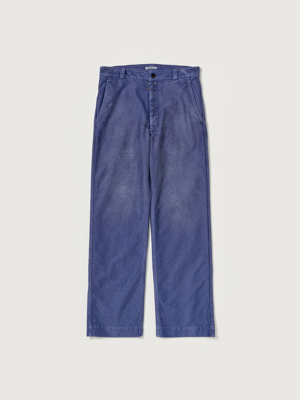 AURALEE 26AW GARMENT-DYED ORGANIC COTTON HEAVY MOLESKIN PANTS