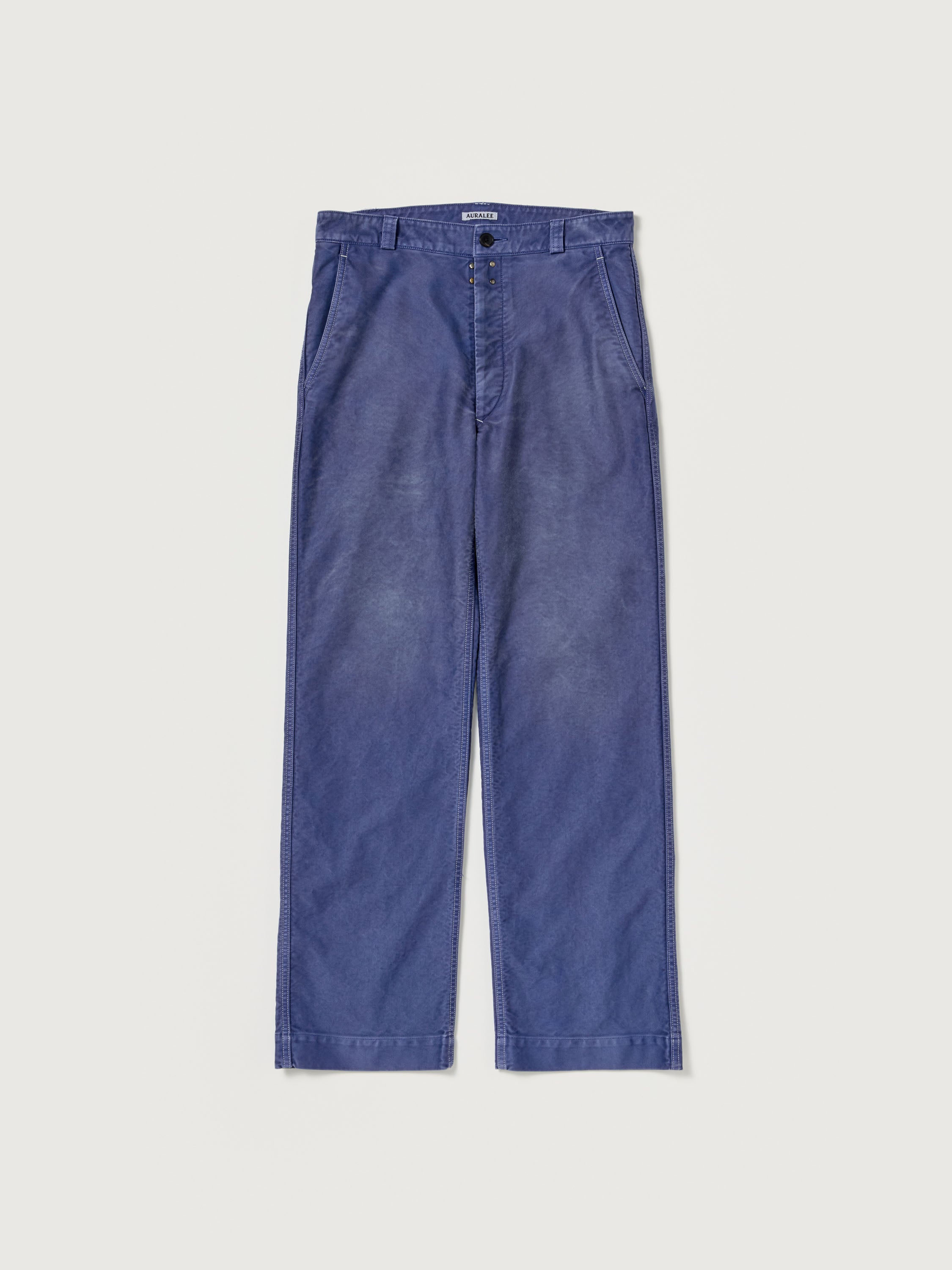 AURALEE 26AW GARMENT-DYED ORGANIC COTTON HEAVY MOLESKIN PANTS