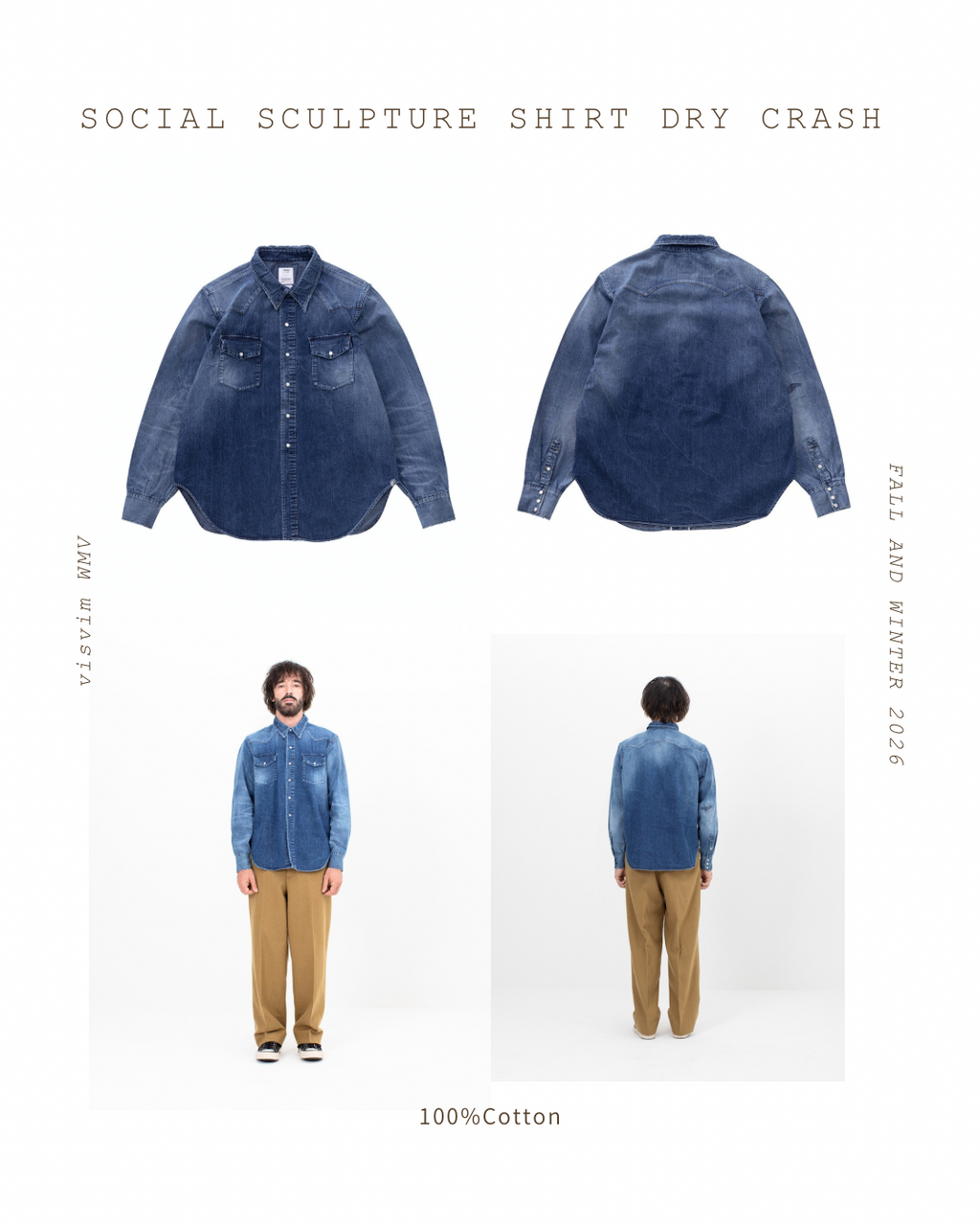 VISVIM 26AW SOCIAL SCULPTURE SHIRT DRY CRASH