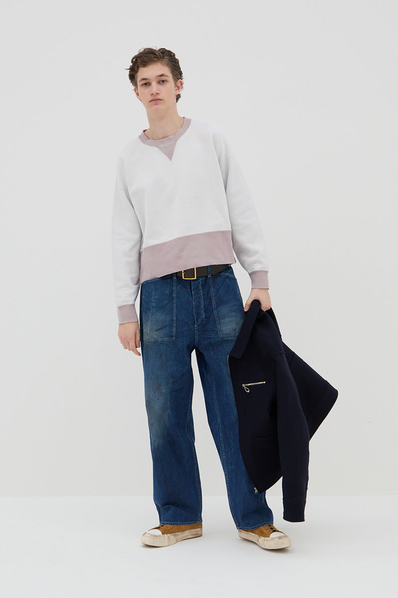VISVIM 26FW FELLOW SWEAT L/S 2-TONE CRASH