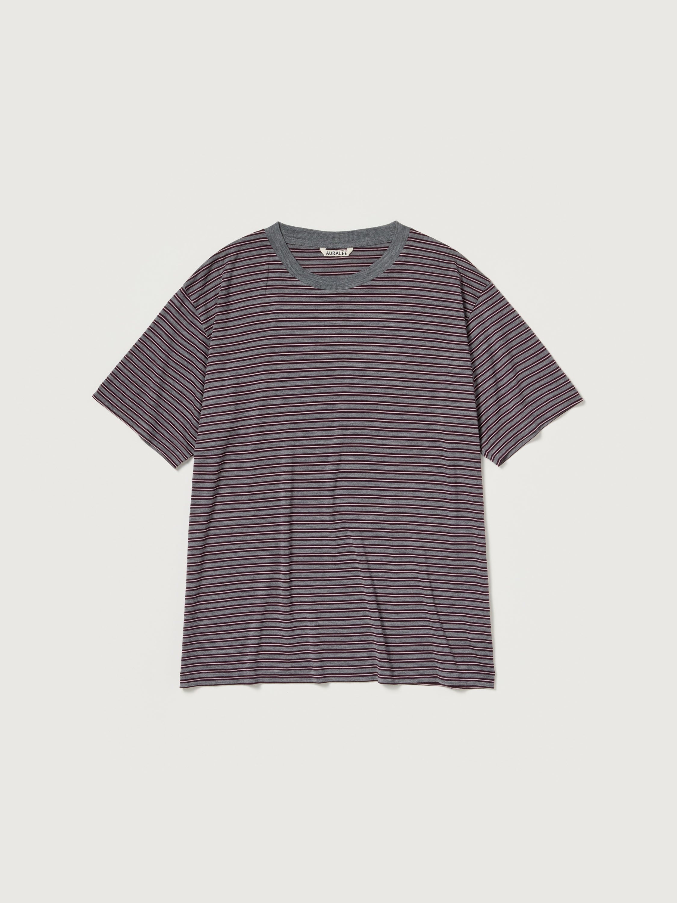 AURALEE 26AW SOFT SMOOTH WOOL STRIPE JERSEY TEE