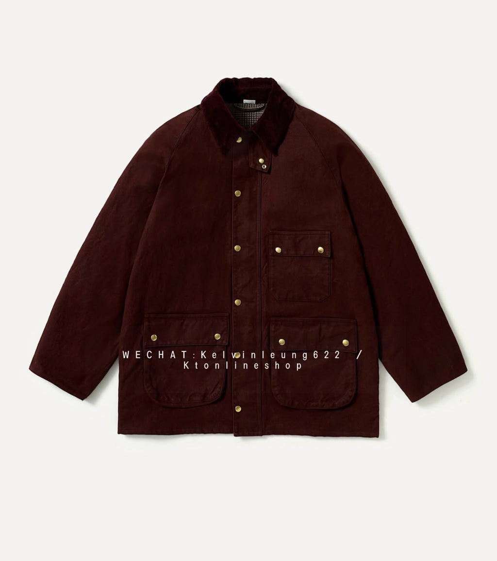 A.PRESSE 26AW Vintage Silk Hemp Riding Oiled Jacket