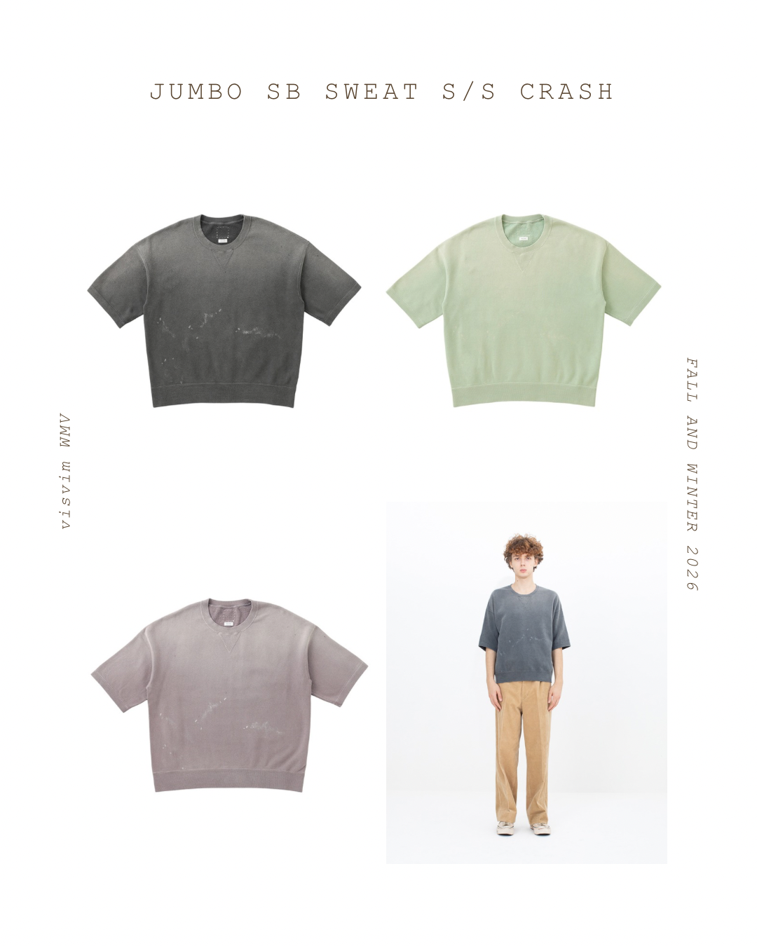 VISVIM 26AW JUMBO SB SWEAT S/S CRASH