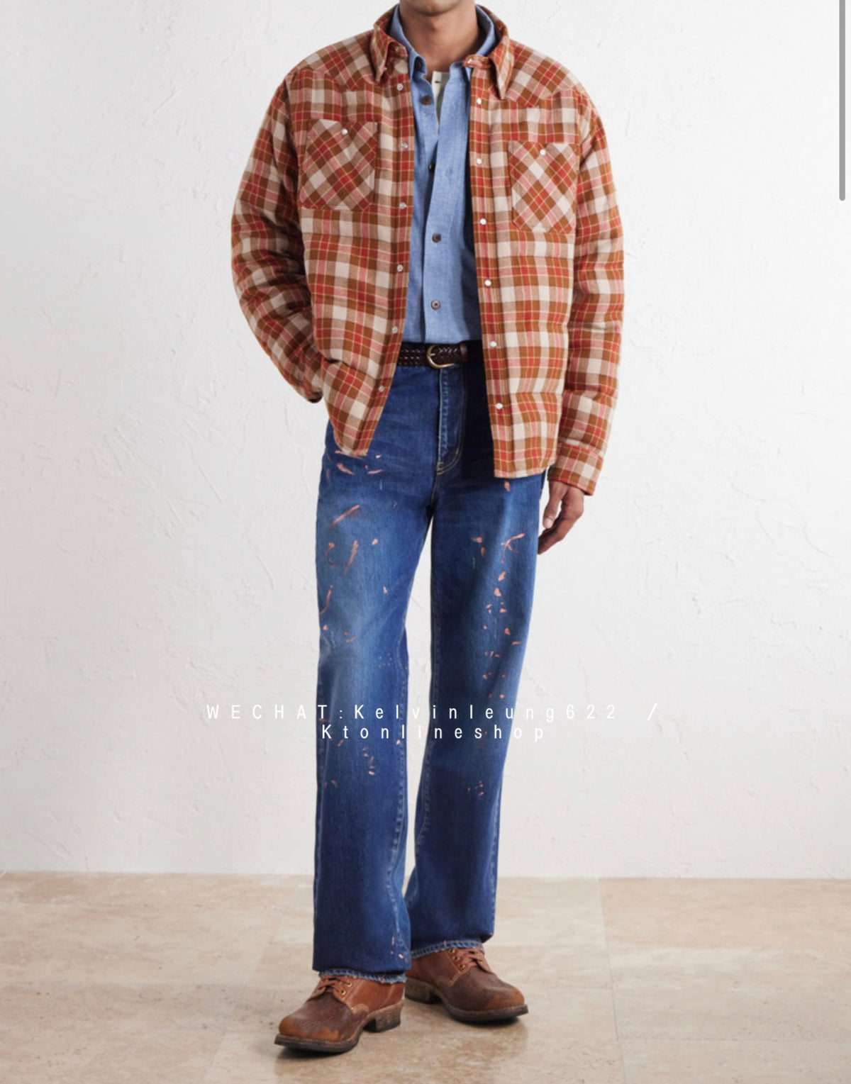 VISVIM 26AW MOTORS CLUB KERCHIEF DOWN CHECK JKT